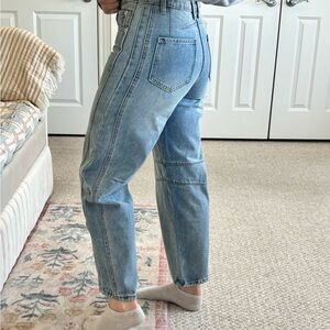 Women's Barrel Leg Blue Jeans
